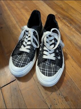 Rocketdog Black & White Patterned Low-Top Sneakers